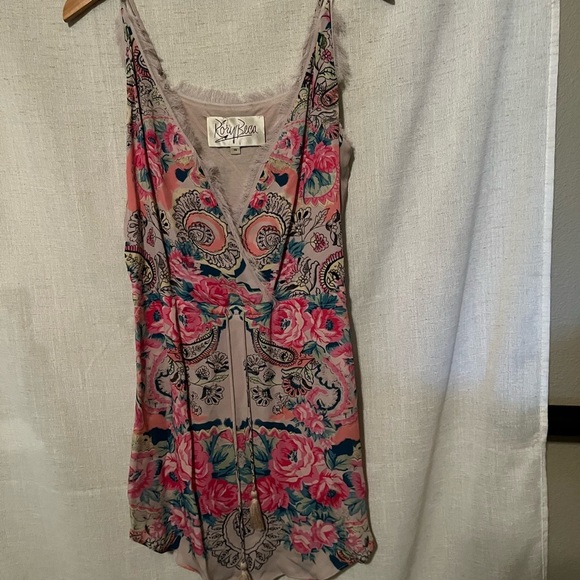 Rory Beca Floral Spaghetti Strap Mini Dress Size XS - Picture 2 of 5